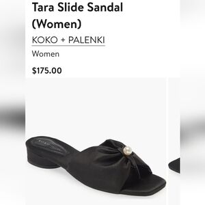 New Black Tara Slide Sandal By Koko & Palenki for Women's 7.5 & 8